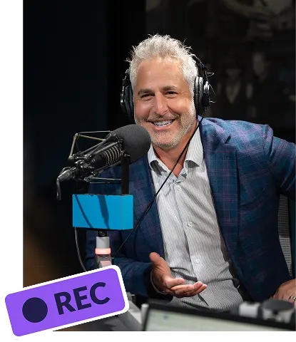 Elkins behind the mic